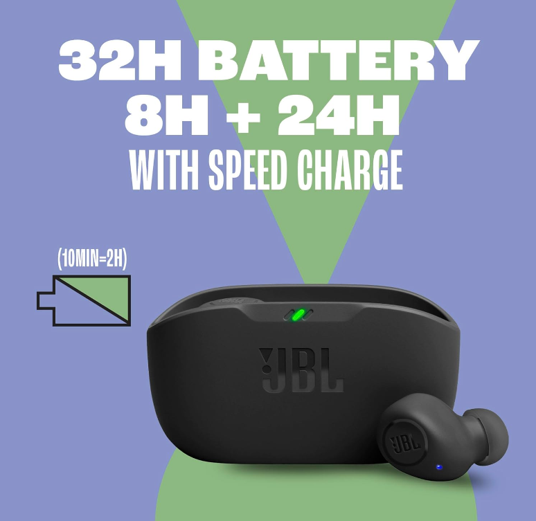 JBL Vibe Buds True Wireless Headphones / Black 