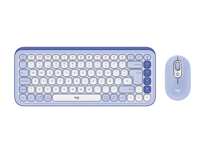 Logitech Pop Icon Combo - Mouse y Teclado Wireless y Bluetooth Multi Plataformas / Lila / Español