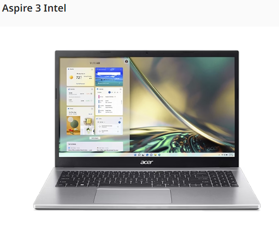 Acer Laptop AG15-31P-36CS - Intel Core i3-N305 / 15.6&quot; HD / 8GB / 512GB SSD / Win 11 Home / Silver