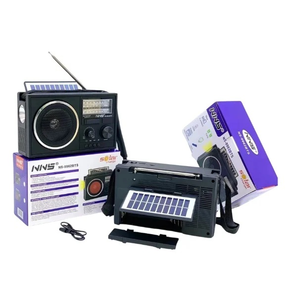 NNS NS9962BTS FM/AM Radio + BT , Solar - Negro