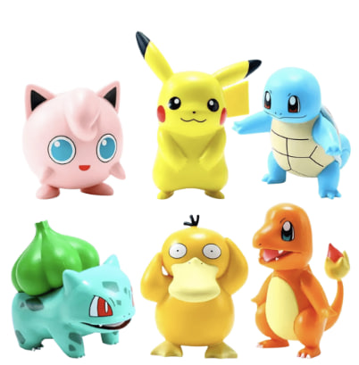 [GNC-GAM-ACC-POKEMON-NA-423] Generico Figura Set de 6  Pokemon - 4CM