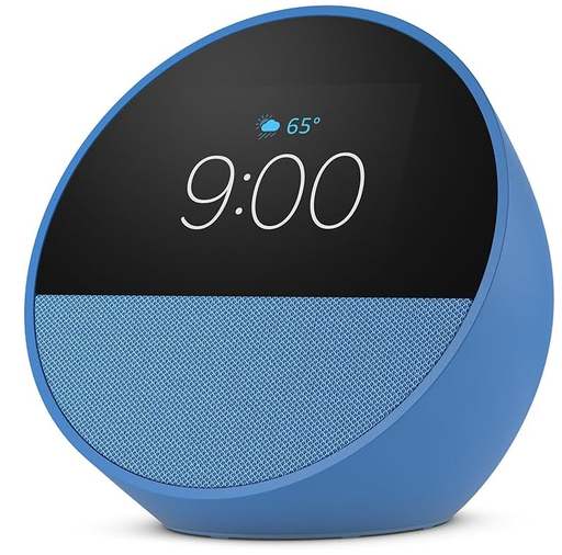 [AMA-MSC-GAD-ECHOSPOT-BL-424] Amazon Alexa Echo Spot - Smart alarm clock with vibrating sound and Alexa / Ocean Blue
