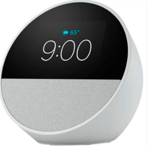 [AMA-MSC-GAD-ECHOSPOT-WH-424] Amazon Alexa Echo Spot - Smart alarm clock with vibrating sound and Alexa / Glacier White 