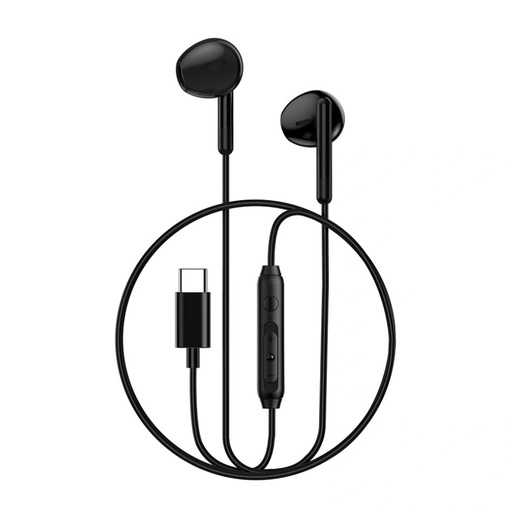 [WIWU-GAM-MIC-EB314-BK-125] WIWU  Audifonos de cable tipo C/ Negro