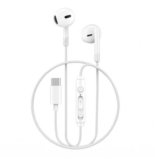 [WIWU-GAM-MIC-EB314-WH-125] WIWU  EB314 Audifonos de cable tipo C/ Blanco