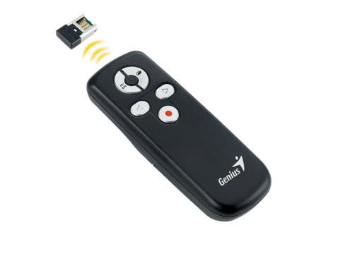 [GEN-ACC-ACC-31090015100-BK-325] Genius Media Pointer 100 - Presentador Inalámbrico / USB 2.4GHz / Negro