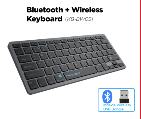 [GNC-MSC-ACC-BW05-NA-125] MIKUSO Teclado BW05 BT+2.4G