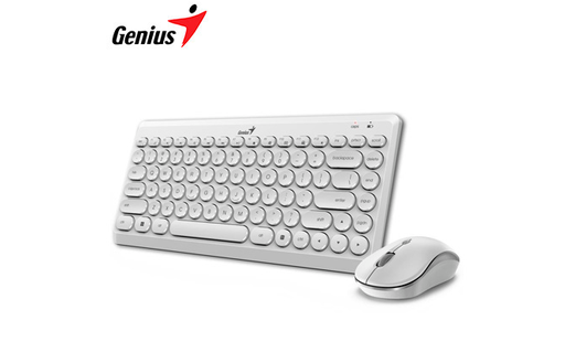 [GEN-KYM-ACC-31340013410-WH-325] Genius Q8000 - Combo Teclado y Ratón Luxemate / Español / Blanco