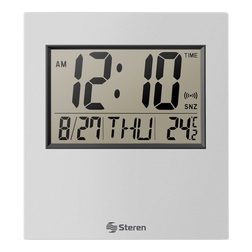 [ACC-CON-STE-CLK305-BK-125] Steren Desktop Digital Clock + Thermometer