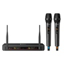 Steren  Dual Pack Professional Wireelss Microphone UHF - Up to 110m, TRS+XLR, Rechardable Batteries, Travel Case