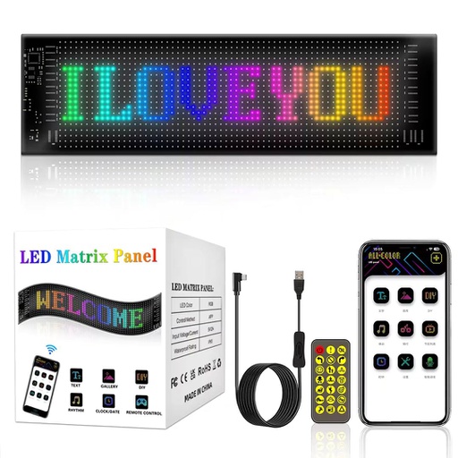 [GNC-MSC-ACC-2064-BK-225] Generico 2064 Letrero LED Flexible con control y App 