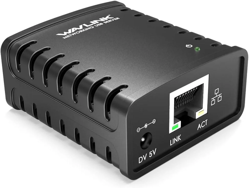 [NET-PRT-WAV-WLNU72P11-NA-225] WavLink WL-NU72P11 USB2.0 Print Server - 10/100Mbps, LPR, 802.3u