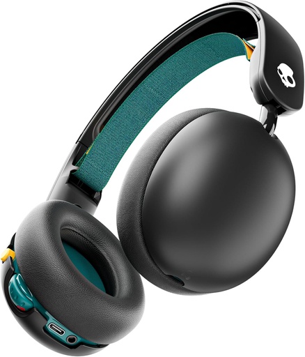 [SKULL-AYM-S6KBWR740-NA-425] Skullcandy Grom Over-Ear Wired Headphones for Kids, 3.5mm / Black 